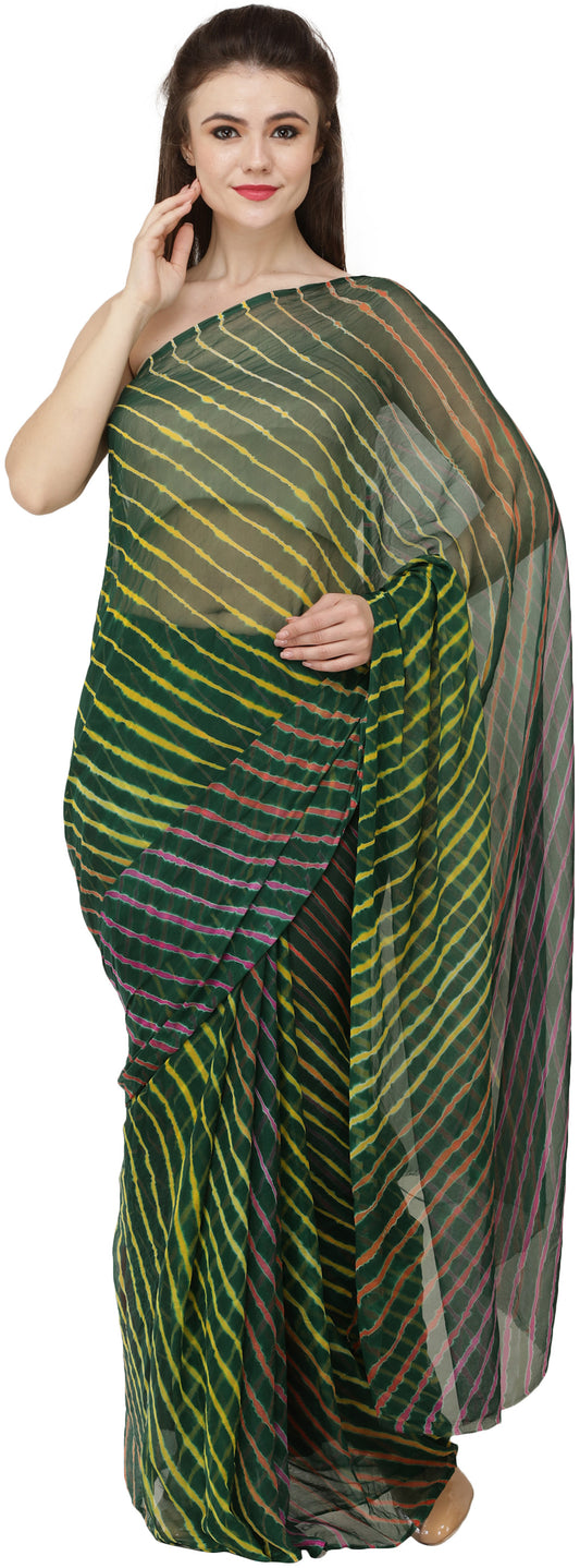 Leharia Tie-Dye Sari from Jodhpur