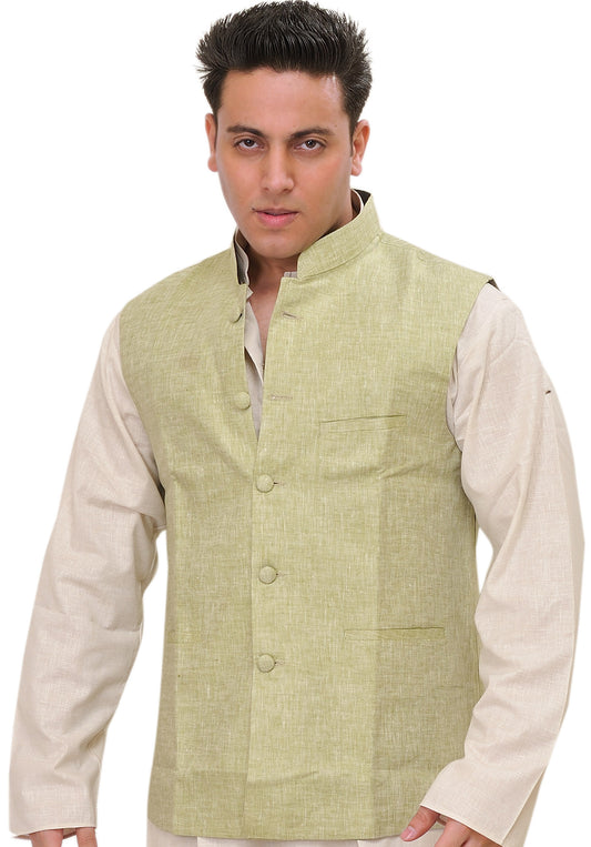 Plain Pure Linen Modi Jacket
